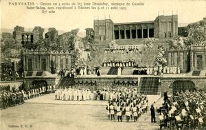 1902년 카미유 생상스의 음악과 잔 디외라푸아의 대본으로 제작된 파리사티스 오페라