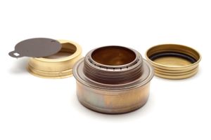 트란지아 버너와 뚜껑이 있는 단일 버너 알코올 스토브