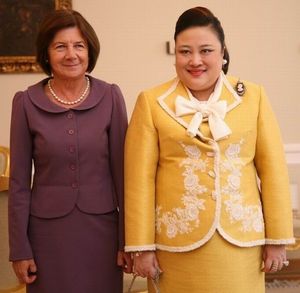 2007년 폴란드 영부인 마리아 카친스카와 쏨사왈리 공주