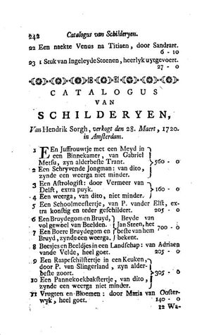 1720년 작품 목록에 실린 그림.