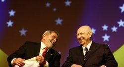 알렝카르 (오른쪽)와 룰라 대통령.