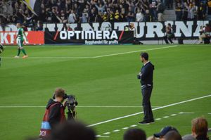 스톡홀름에서 열린 유로파 리그 예선전에서 안드레아 스트라마초니