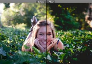 색상 균형 조정의 예