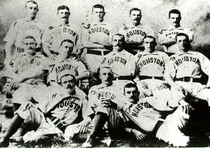 1889년 휴스턴 머드 캣츠는 휴스턴 역사상 처음으로 텍사스 리그 우승을 차지했다