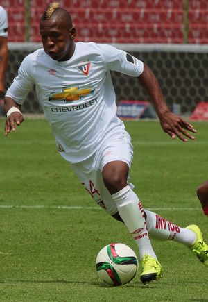 2015년 LDU 키토에서 뛰고 있는 에스투피냔