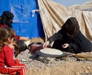 모술에서 피난 온 수니 아랍인 가족