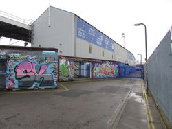 노스 스탠드와 원래 밀턴 레인. 2017년 1월