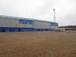 노스 스탠드와 주차장. 2017년 1월