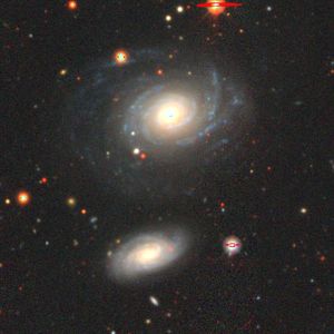 NGC 1과 NGC 2는 광학적 이중성으로 보인다