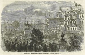 1861년: 에른스트 아우구스트 기념비 제막식 당시의 두 번째 건물