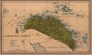 1918년 북카마리네스주 지도