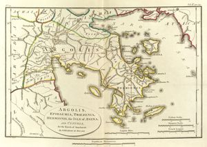 고대 아르골리스 지도