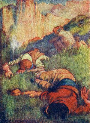 W. 히스 로빈슨의 그림, 의식을 잃은 오디세우스의 부하들