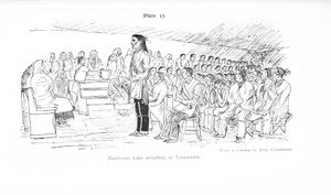 설교하는 가뇨다이요. 1913년 그림.