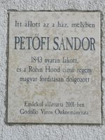 산도르 페퇴피 기념 명판