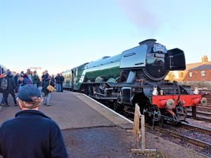 미드-노퍽 철도 데럼역에 있는 플라잉 스코츠맨