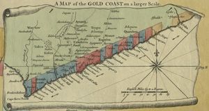 리처드 윌리엄 실의 1750년 골드 코스트 지도
