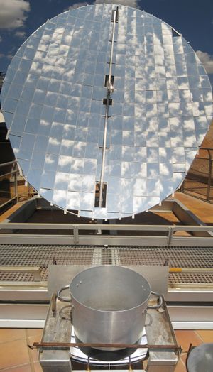 m2}} 면적의 셰플러 조리기는 3kW의 열을 집중시킨다.