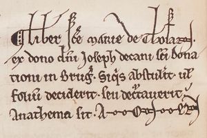 12~13세기 테르 도스트 수도원 필사본에 있는 아나테마 또는 저주