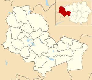 위건 도시 자치구의 선거 구역 지도