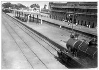 세쿤데라바드 역의 기관차 (1928년경)