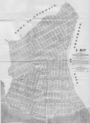 윌리엄스버그 타운 지도(1845년)