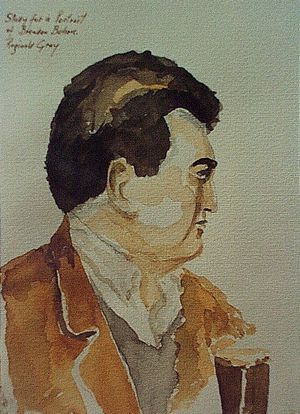 레지날드 그레이(Reginald Gray)의 브렌던 비언(Brendan Behan) 인물 습작, 1953년 (나무 패널에 에그 템페라)
