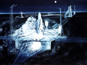 바이코누르에서 부란 발사 초창기 일러스트