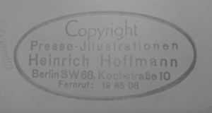 저작권 하인리히 호프만의 베를린 언론 사진 스탬프