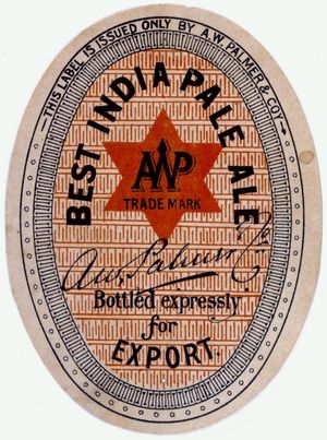 A. W. 팔머 & Co.가 수출을 위해 특별히 병입한 최고의 인도 페일 에일