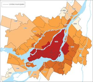 광역 몬트리올의 영토 변화