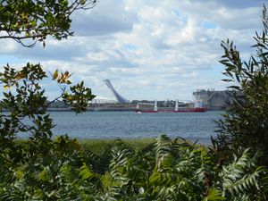 롱괴유의 마리-빅토린 공원. 멀리 몬트리올 올림픽 스타디움이 보인다