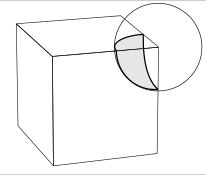 정육면체의 구형 꼭짓점 도형