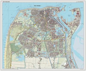 덴헬더르 시의 네덜란드 지형도, 2014년 3월.