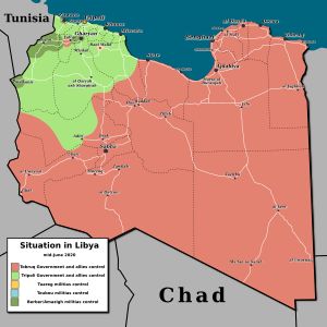 리비아 정치 지도 (2020년 6월)