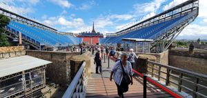 2022년 타투를 위해 설치된 관람석 내부 모습