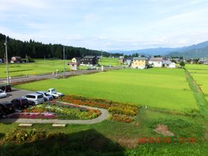 우오누마큐료 역 앞의 전원 풍경