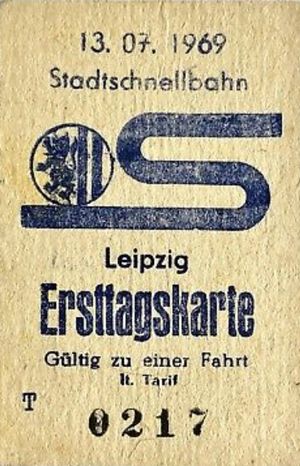 1969년 7월 13일, 라이프치히 S반 개통 기념권