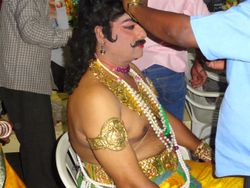 인도 전통 연극 배우의 화장