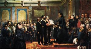 마리아 크리스티나가 1876년 헌법에 서약