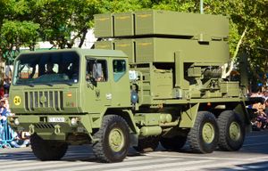 2009년 군사 퍼레이드 중 스페인 NASAMS 2 발사 차량