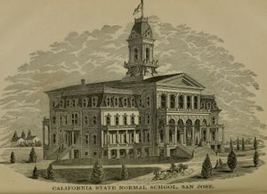 워싱턴 스퀘어의 첫 번째 건물 (1880년 화재로 소실).