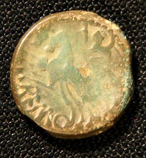 REMO라는 비문이 새겨진 레미 청동 동전. 기원전 1세기