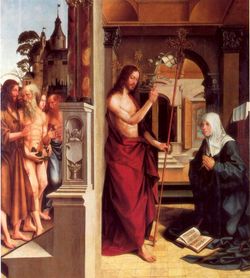 조르제 아폰소 '성모 마리아를 방문하는 그리스도' 1515년경.