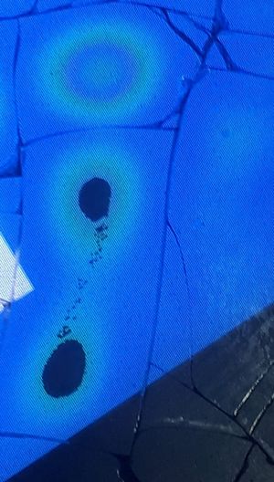 휴대폰 화면의 다크 도트 결함