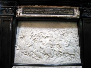 인스브루크 호프키르헤의 막시밀리안 1세의 영묘에 묘사된 크르바바 평원 전투