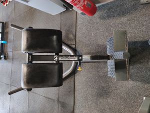 45도 백 익스텐션 벤치(로만 체어와 다른 종류의 다리 지지대에 주목)