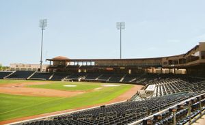 Grandstand, with 2nd-level Luxury Suites