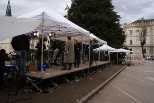 프리츨 재판 중 기자들