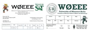 QSL 카드들, W0EEE 아마추어 무선 기지